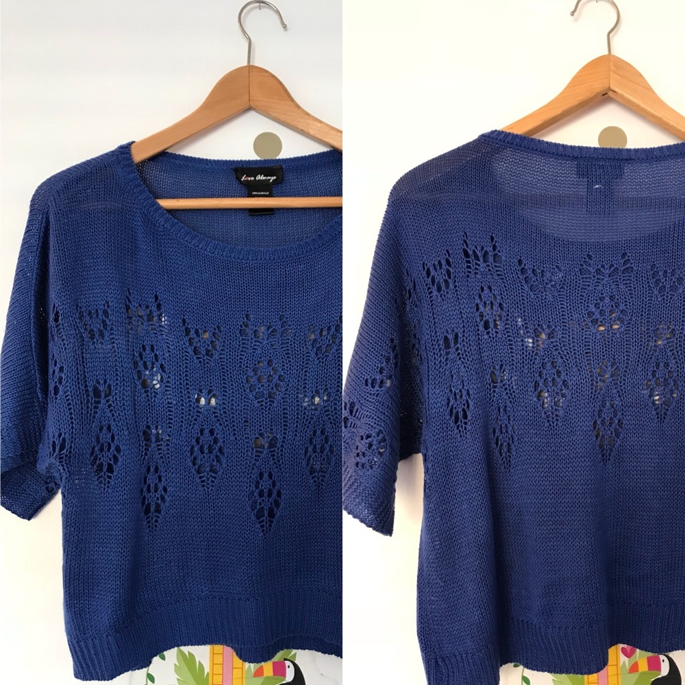 Delicate crochet’d cropped sweater